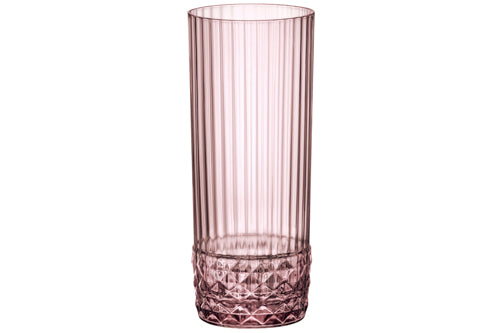 America '20s Tumbler Set van 6 - Sapphire Lilac Rose 49cl -Vintage Glaswerk