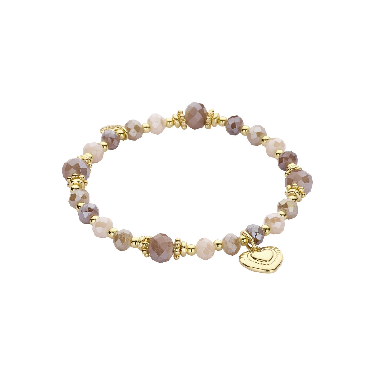 Biba armband Signature Crystals Beige (55937MIX01) van Biba