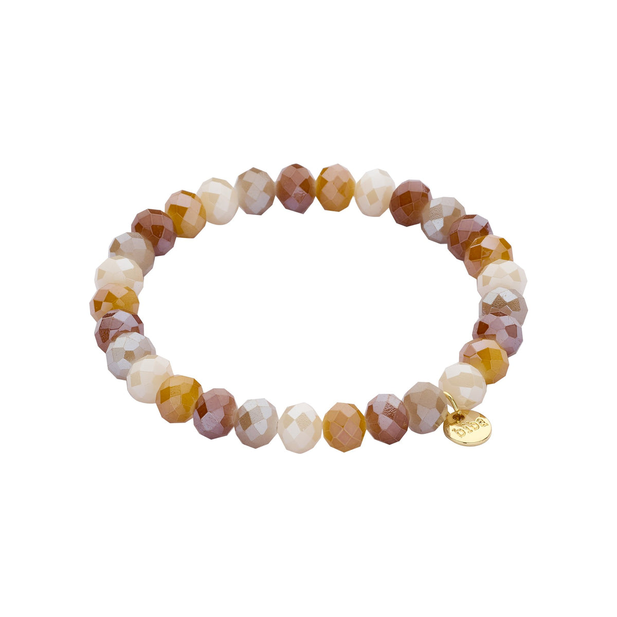 Biba armband Crystal Basics 8 mm Bruin (55950MIX02) van Biba