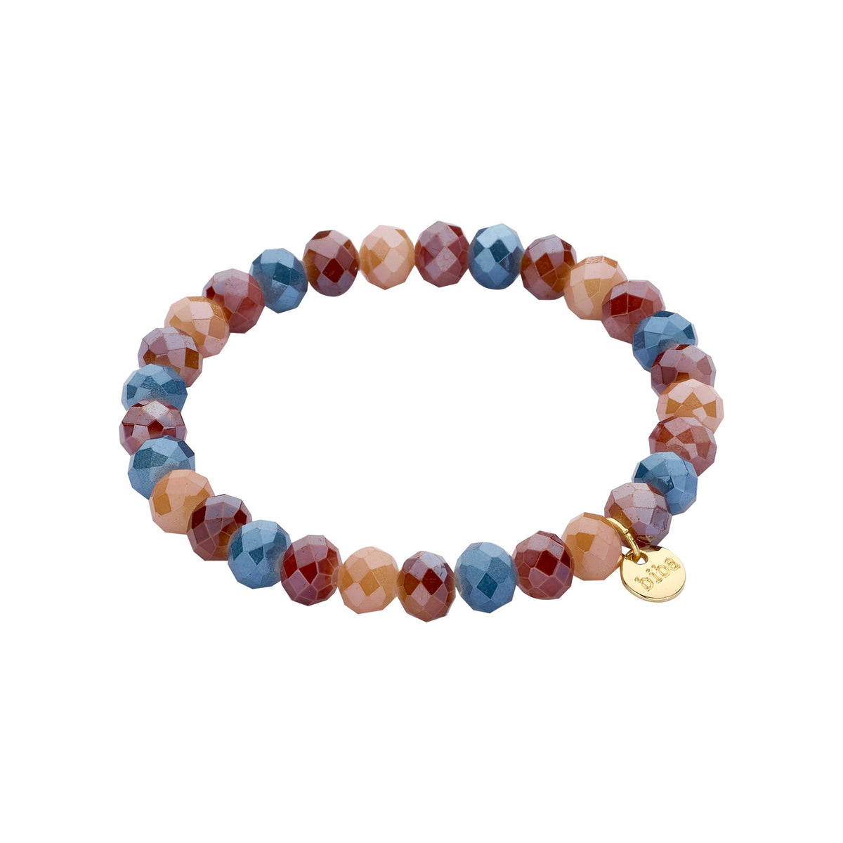 Biba armband Crystal Basics 8 mm Blauw (55950MIX04) van Biba