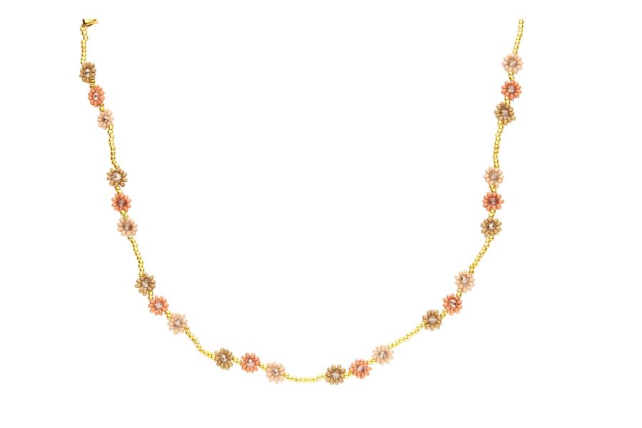 Biba Halsketting - Oranje - Miyuki Beads