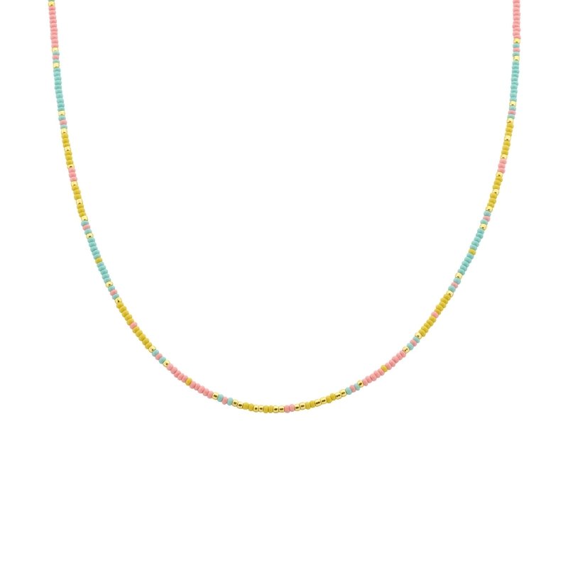 biba ketting fiesta geel roze aqua