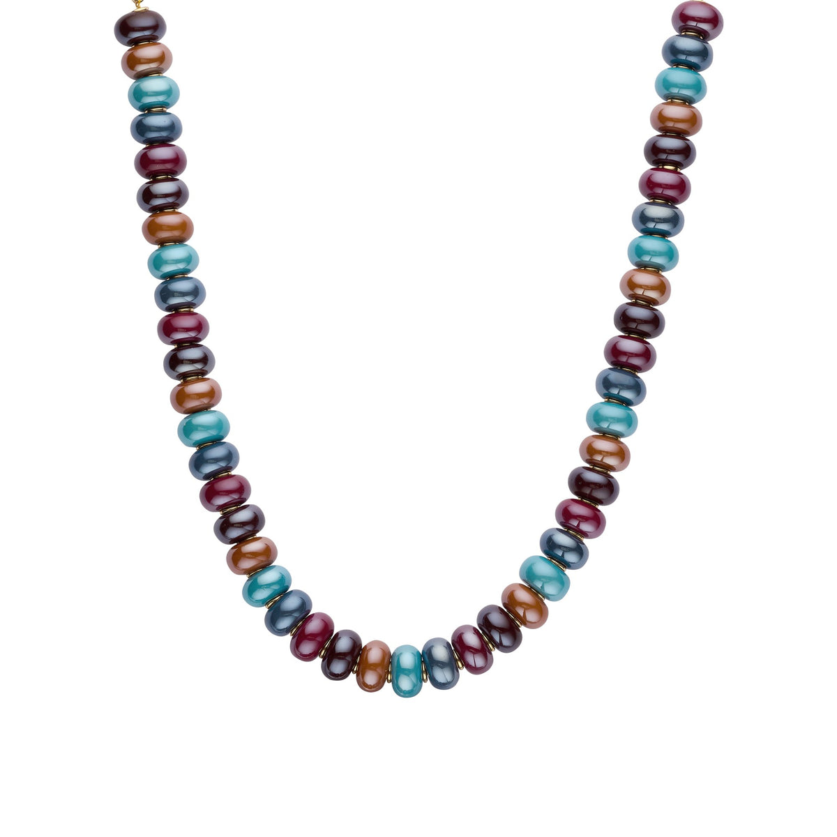 Biba halsketting met resin kralen Multicolor - Karla's