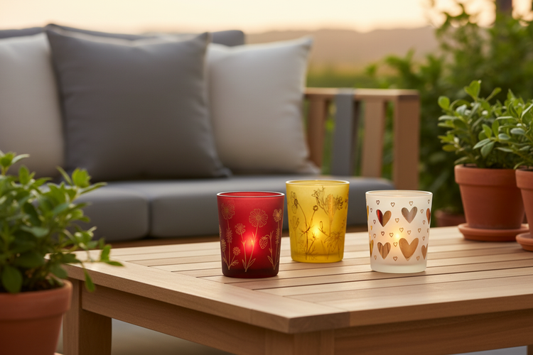 Windlichten zomer veranda