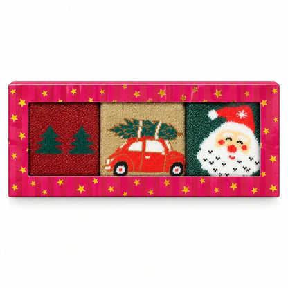 Sokken - Kerstboom-auto-kerstman