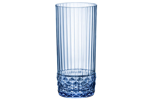 America '20s Tumbler Set van 6 - Sapphire Blauw 49cl | Vintage Glaswerk