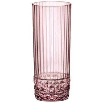 America '20s Tumbler Set van 6 - Sapphire Lilac Rose 49cl -Vintage Glaswerk