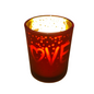 Windlicht Love - Gold/Rood