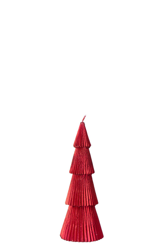 J-Line Dennenboomkaars kerstrood – small