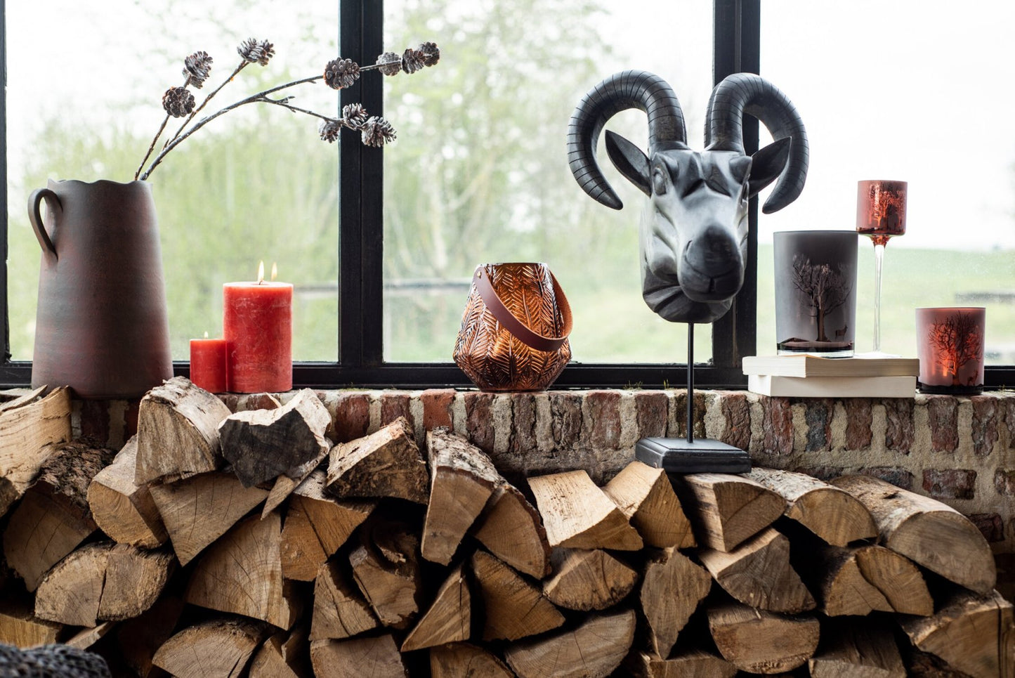 Cilinderkaars bruin Small