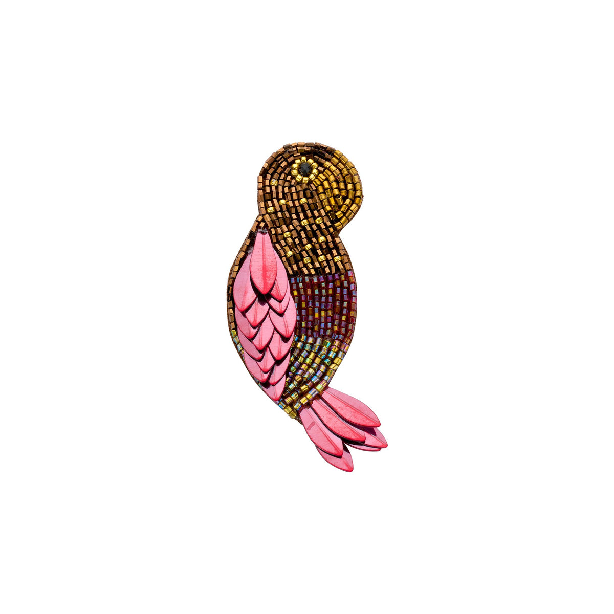 Biba broche bordeau