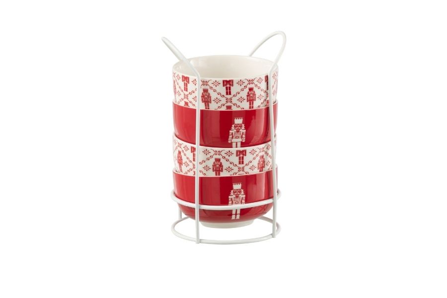 Gift Box -4 kommen + sokkel in metaal