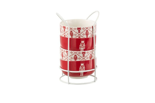 Gift Box -4 kommen + sokkel in metaal