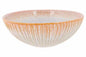 Listra Beach Bowl ¯16cm - Aardewerk Wit/Oranje