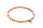 Biba Armband 6 mm met elastiek zalm