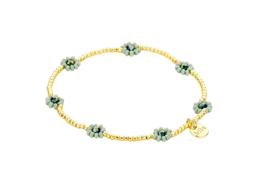 Biba Armband - elastiek - Muntgroen