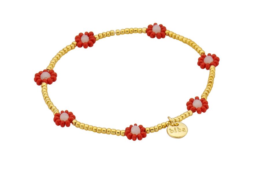 Biba Armband - elastiek - Rood