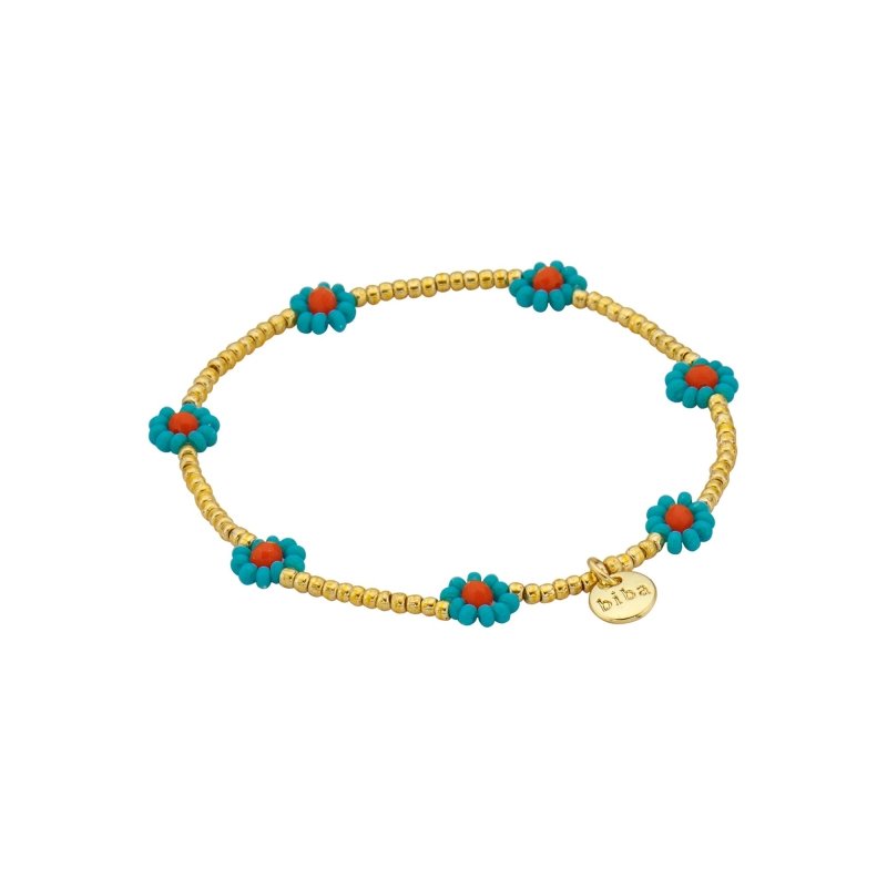 Biba Armband Flower Power Blauw