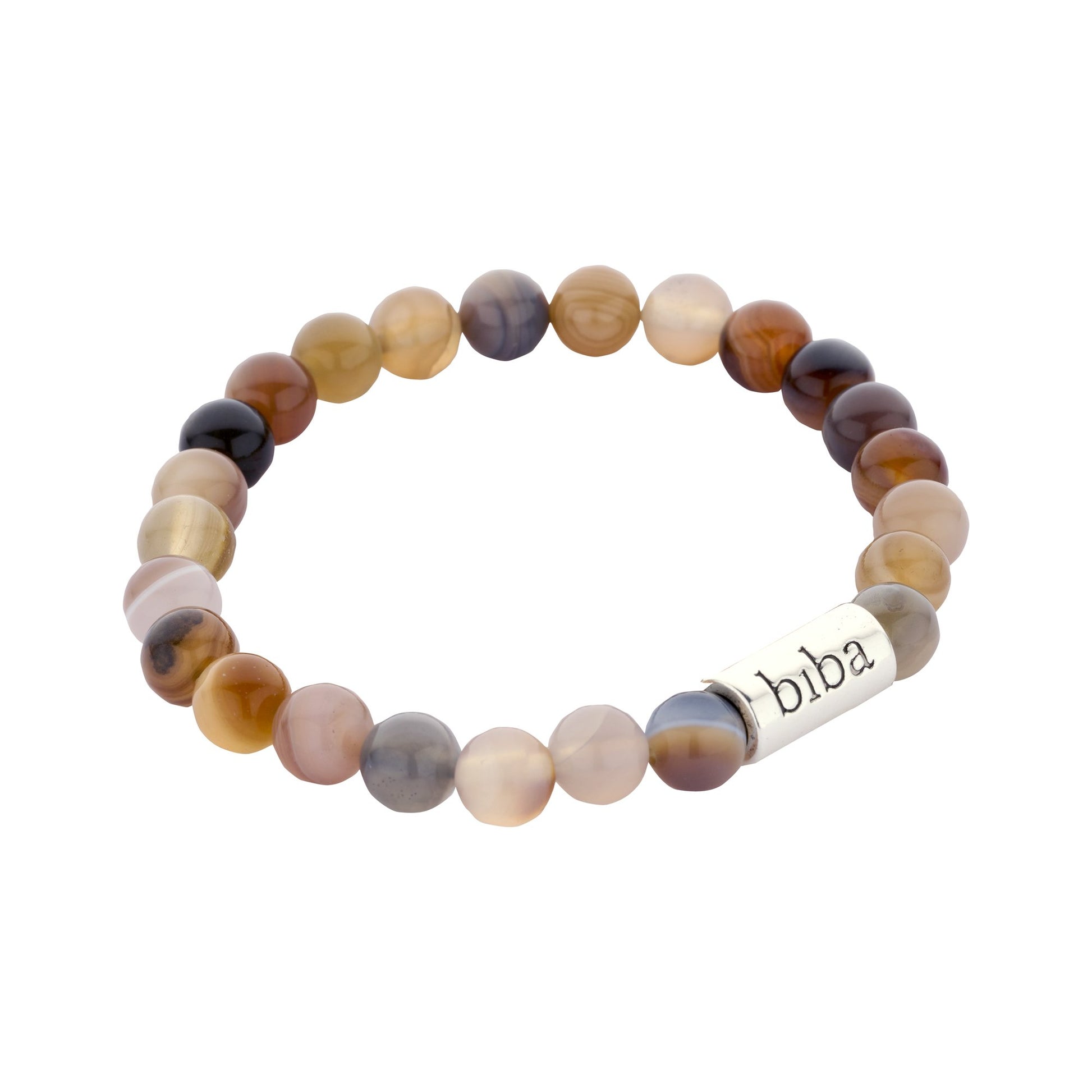 Biba herenarmband met natuursteen Bruin - Karla's