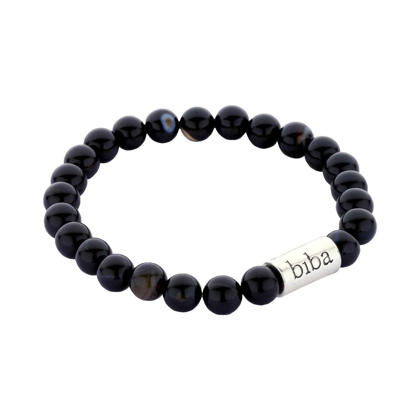 Biba herenarmband met natuursteen Zwart - Karla's