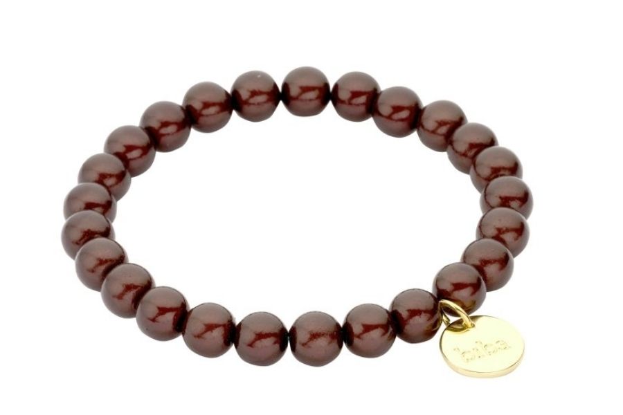 Biba Armband met Elastiek -kastanje Bruin