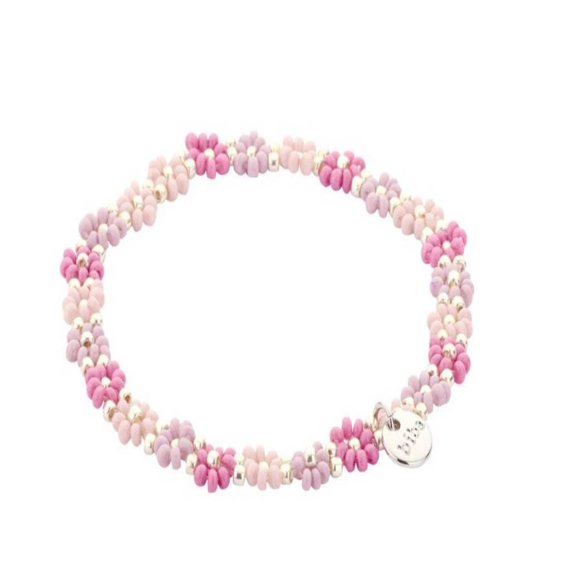 Biba armband -Miyuki beads roze zilver