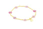 Biba Armband - elastiek - Roze / goud