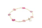 Biba Armband - elastiek - Roze/zilver