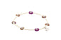 Biba Armband - elastiek - Paars / zilver