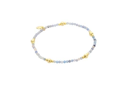Biba Armband in Natuursteen Blauw