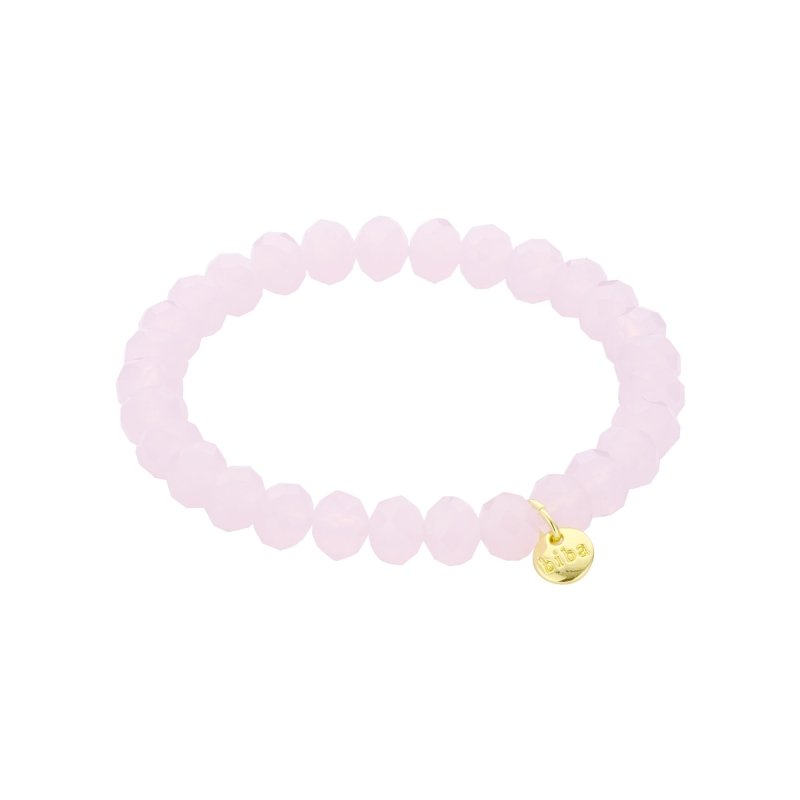 Biba Armband Crystal 8 Mm Zacht Roze