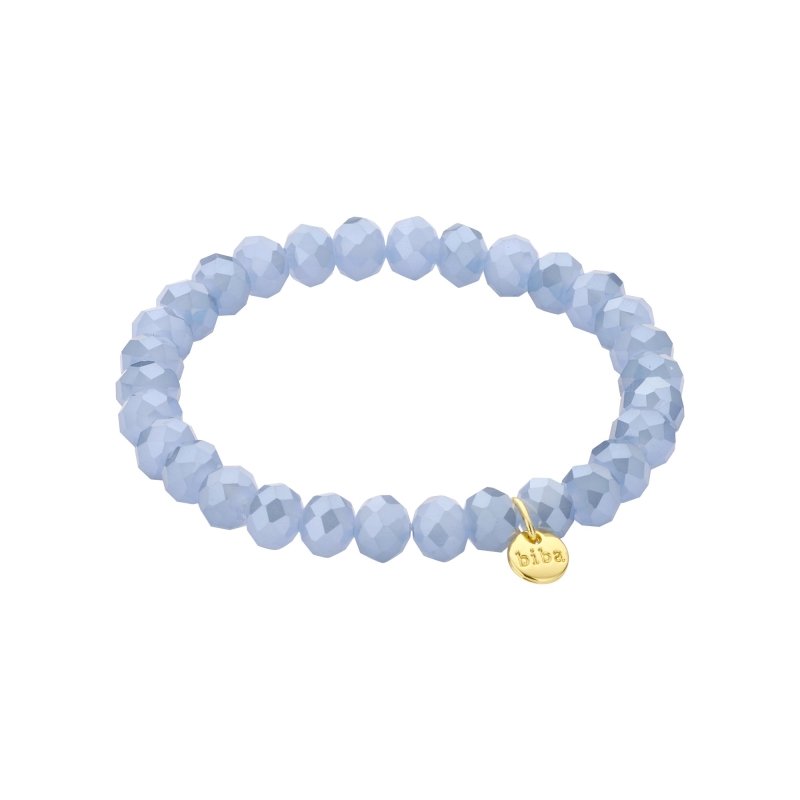 Biba Armband Crystal 8 Mm Jeansblauw