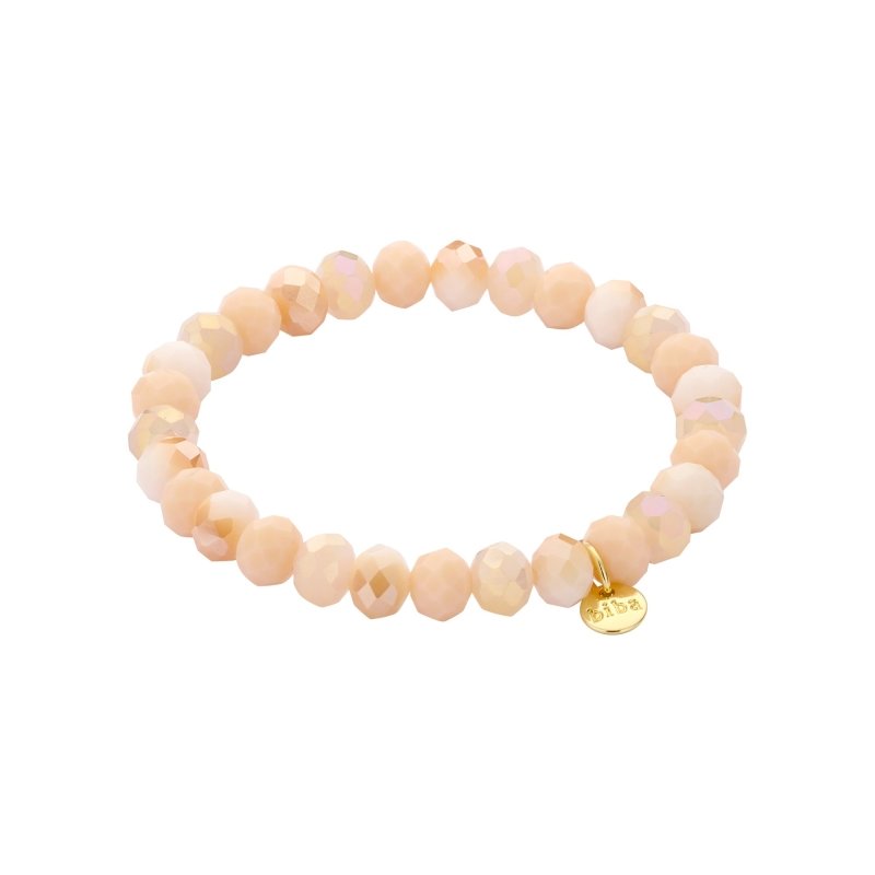 Biba Armband Crystal 8 Mm Zandkleur