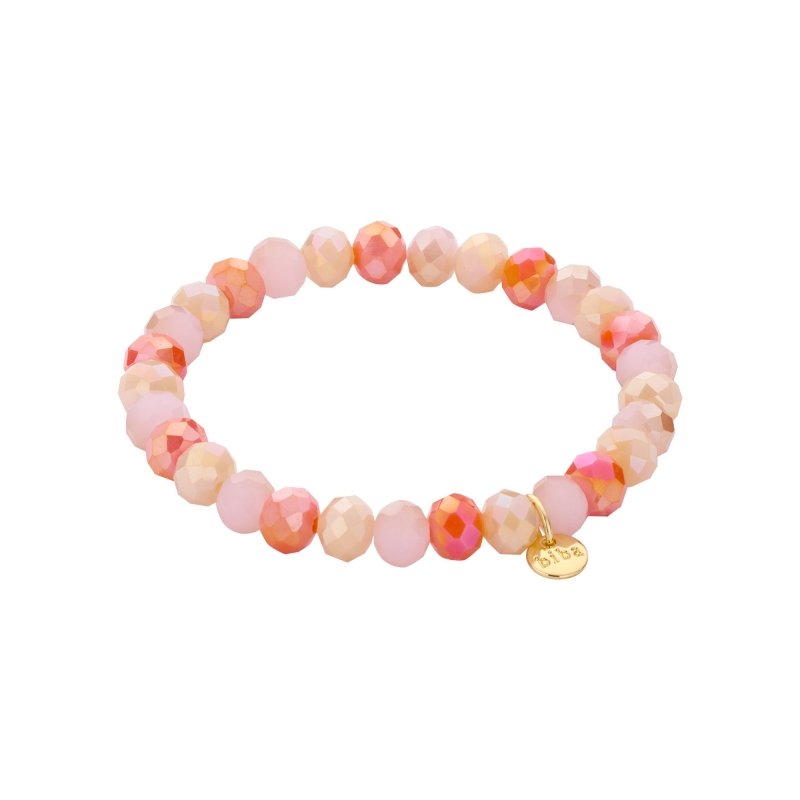 Biba Armband Crystal 8 Mm Mix Koraal