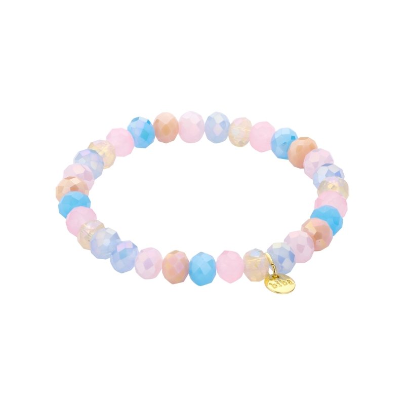 Biba Armband Crystal 8 Mm Mix Blauw Roze