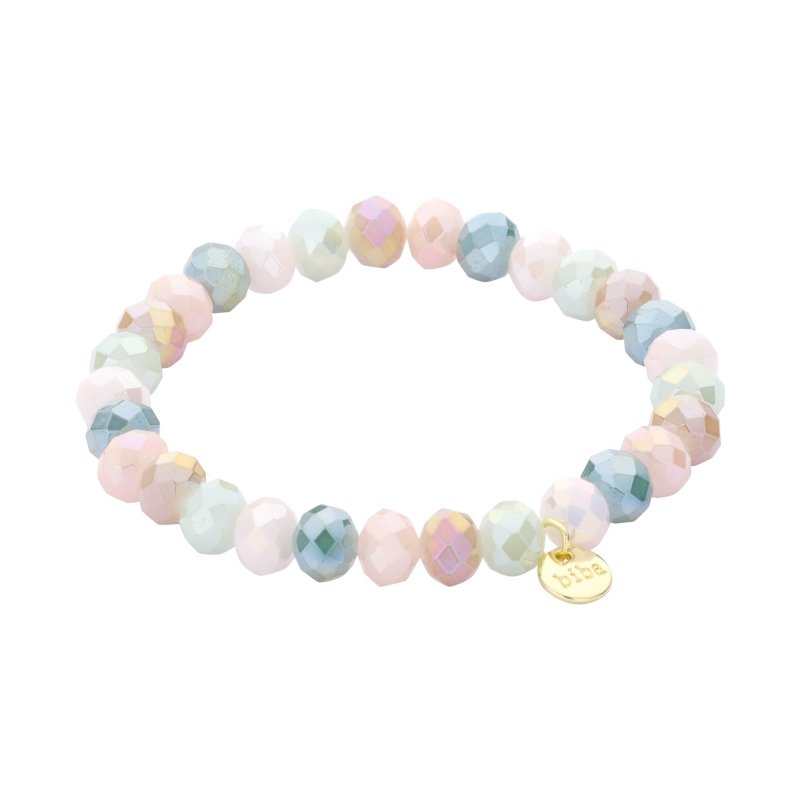 Biba Armband Crystal 8 Mm Mix Lichtroze Groen