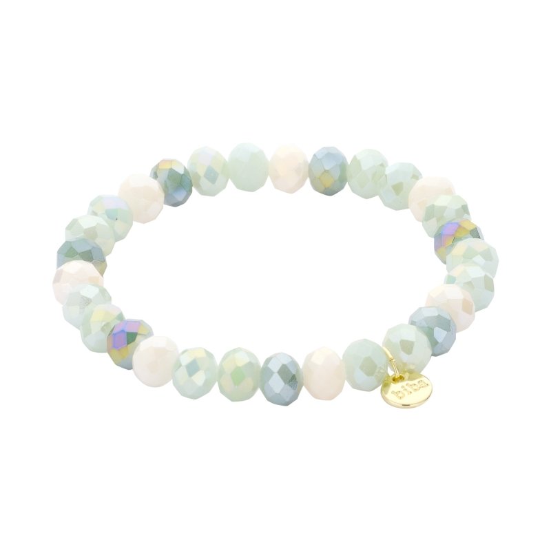 Biba Armband Crystal 8 Mm Mix Groen Ecru