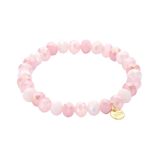 Biba Armband Crystal 8 Mm Blush Roze
