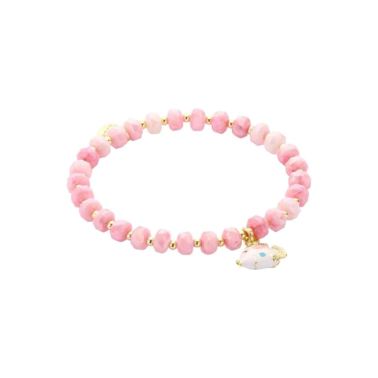 Biba armband met vis-bedeltje - Roze