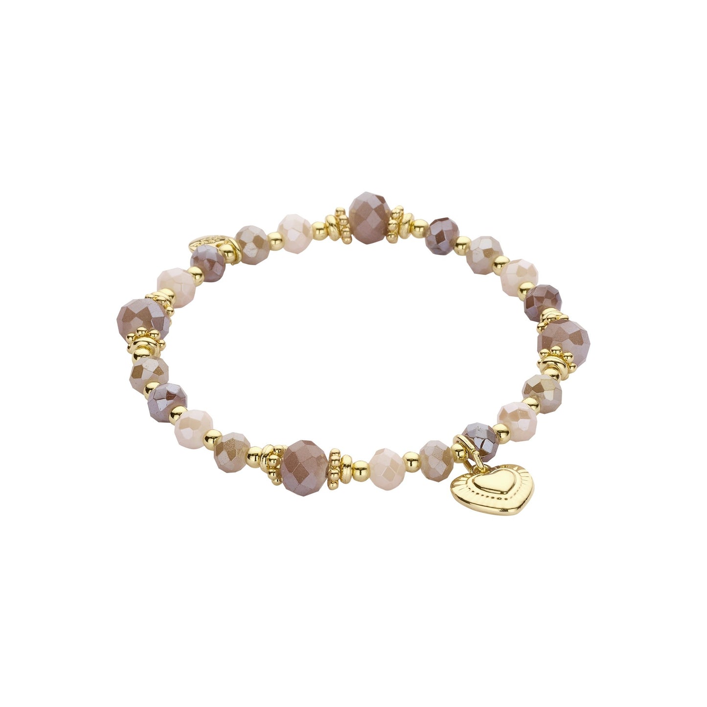 Biba armband Signature Crystals Beige (55937MIX01) van Biba