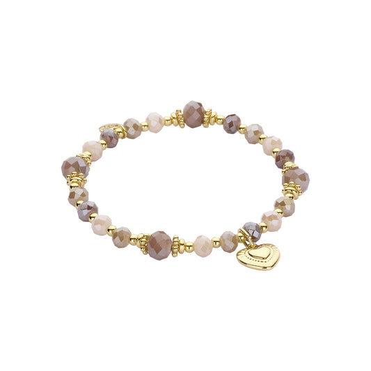 Biba armband Signature Crystals Beige (55937MIX01) van Biba