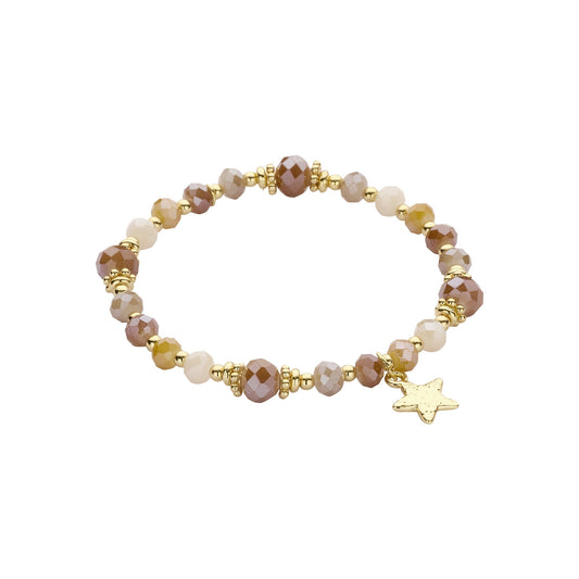Biba armband Signature Crystals Beige (55937MIX05) van Biba
