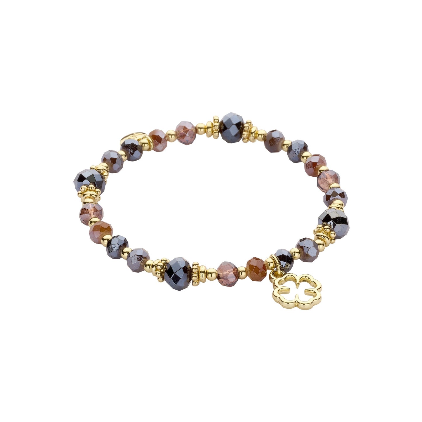 Biba armband Signature Crystals Bruin (55937MIX08) van Biba