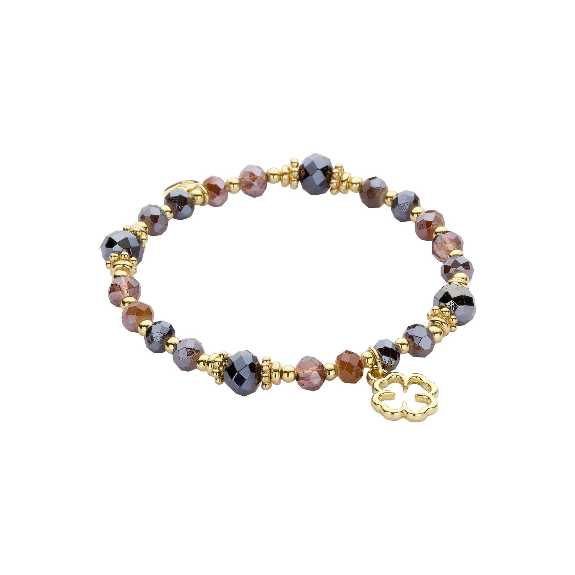 Biba armband Signature Crystals Bruin (55937MIX08) van Biba