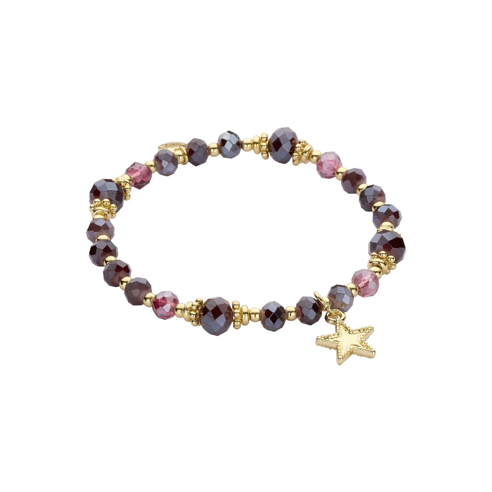Biba armband Signature Crystals Paars (55937MIX14) van Biba