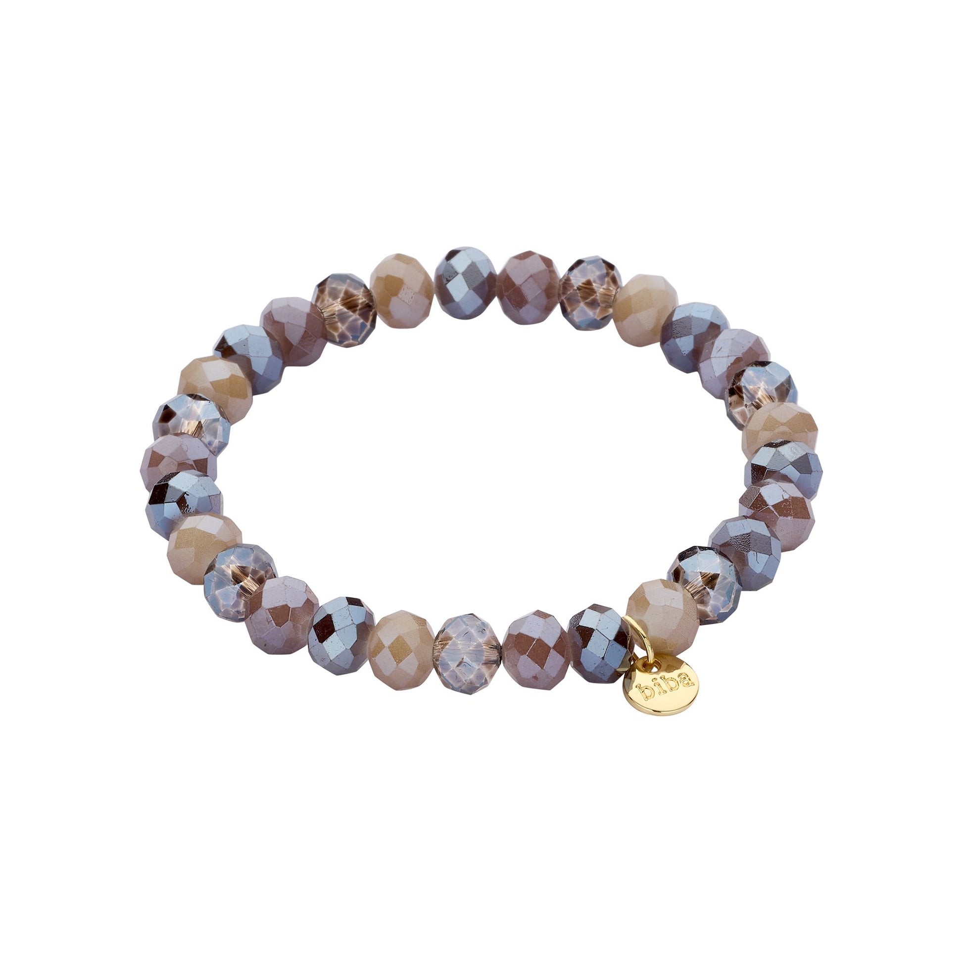 Biba armband Crystal Basics 8 mm Bruin (55946MIX02) van Biba