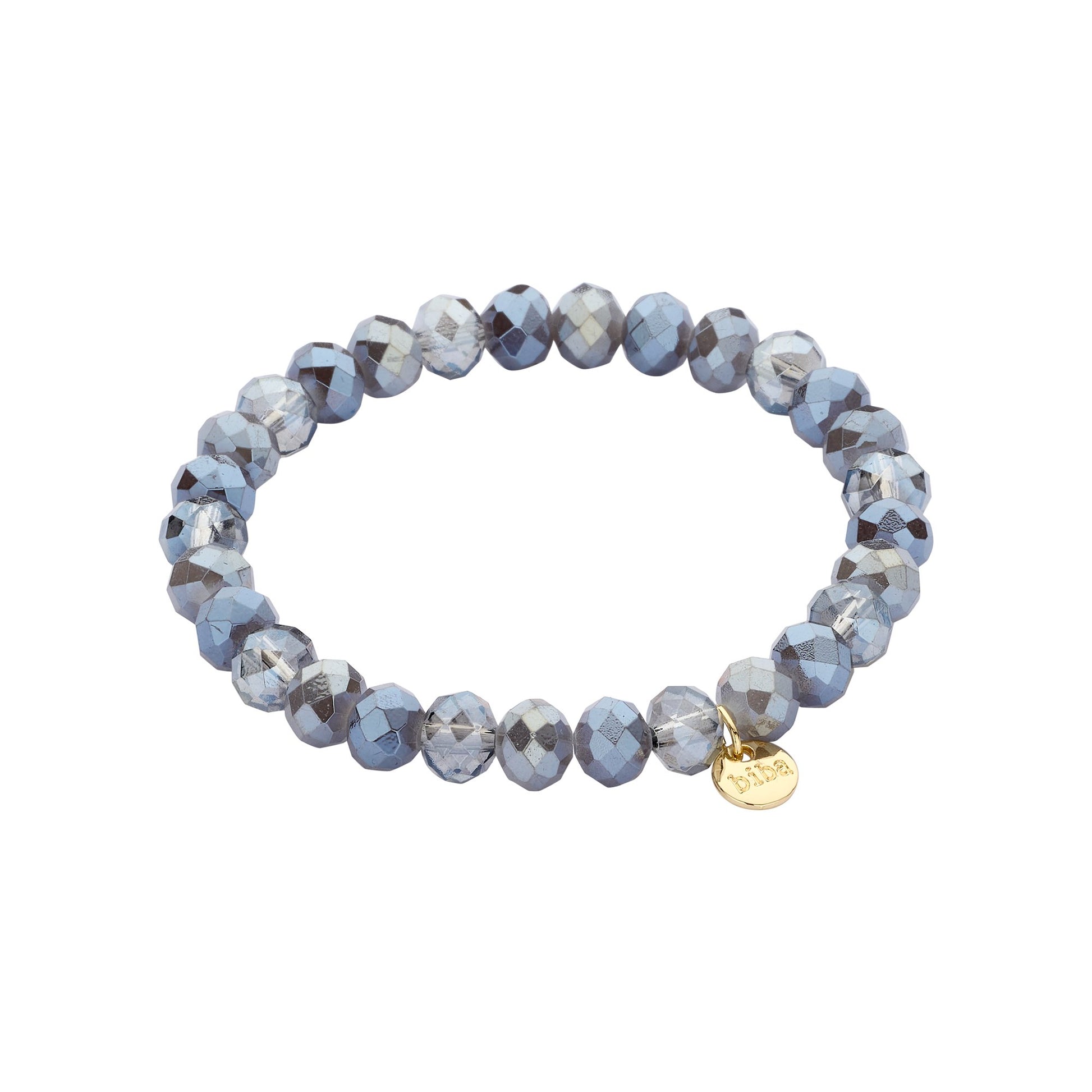 Biba armband Crystal Basics 8 mm Grijs (55946MIX03) van Biba