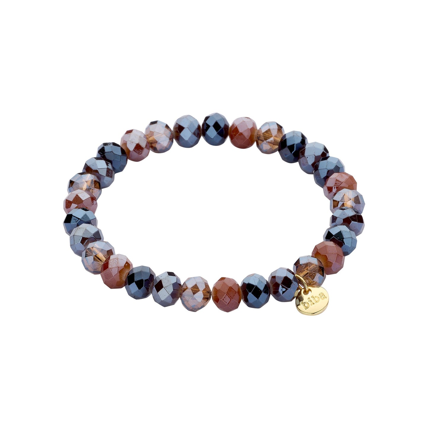 Biba armband Crystal Basics 8 mm Bruin (55946MIX06) van Biba