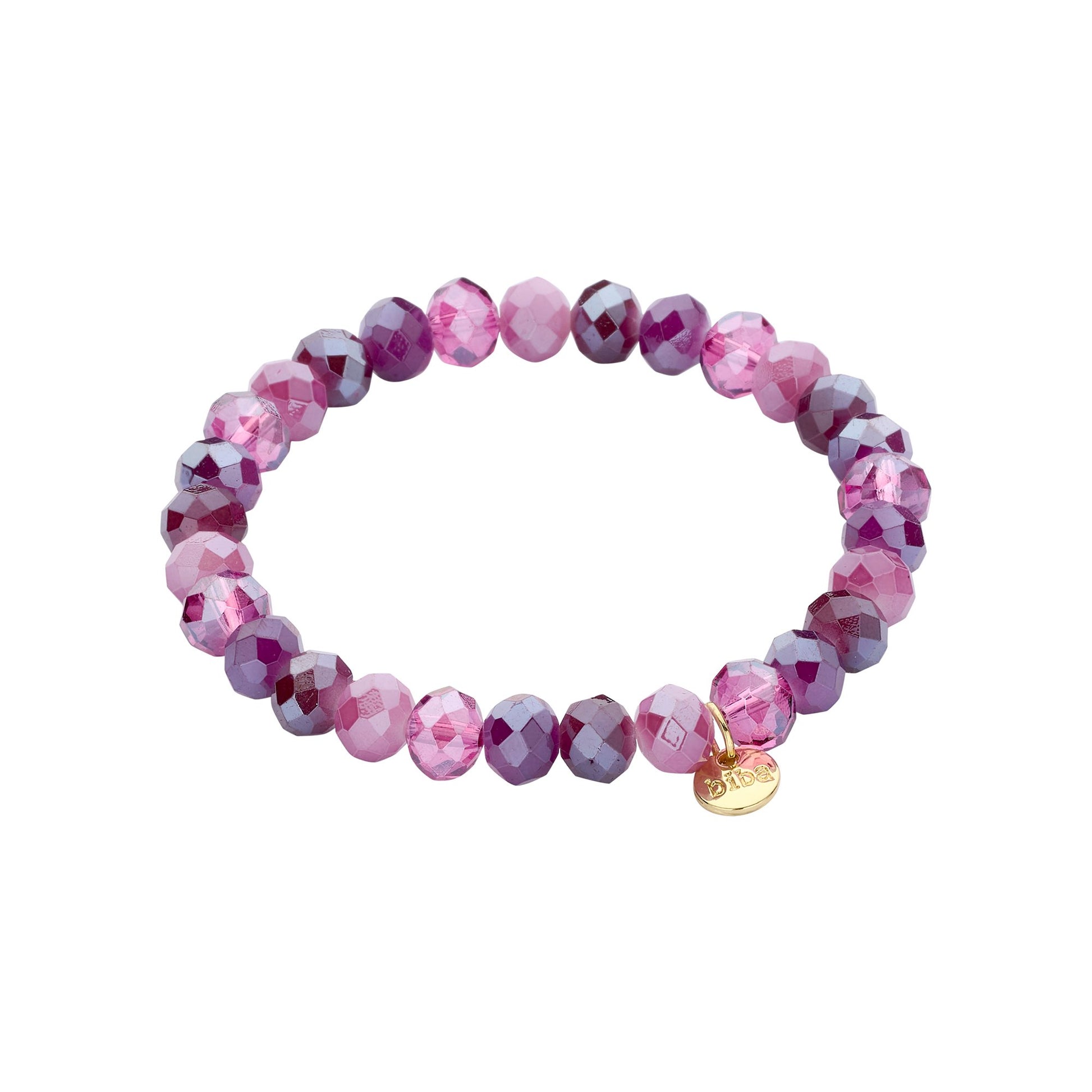 Biba armband Crystal Basics 8 mm Paars (55946MIX18) van Biba