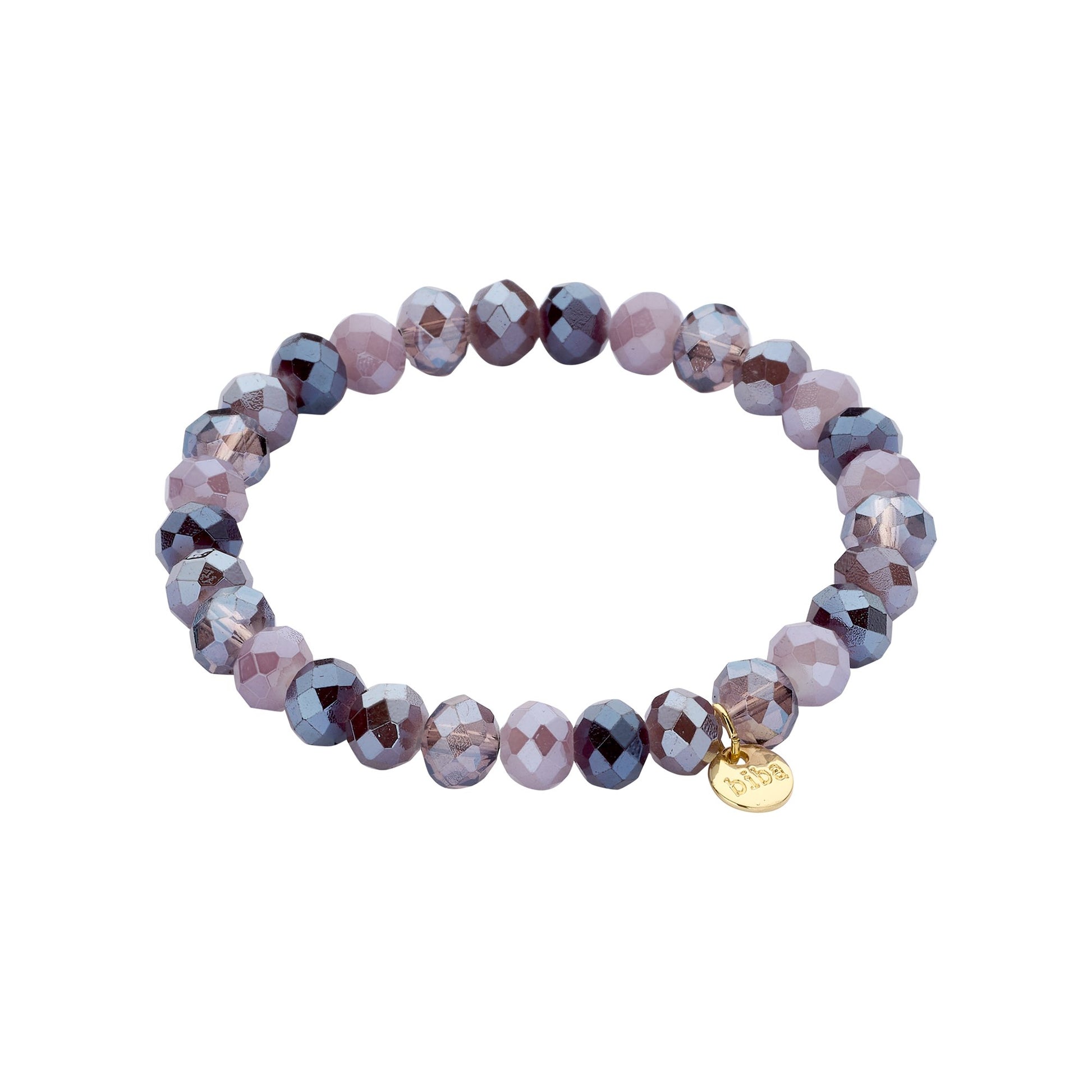 Biba armband Crystal Basics 8 mm Paars (55946MIX19) van Biba